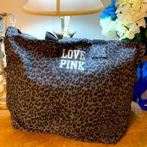Victoria’s Secret Love Pink Cheetah/Zebra Print Tote